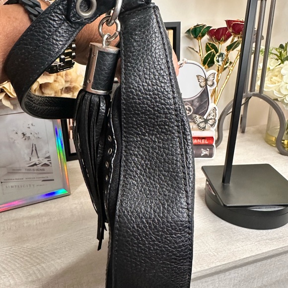 Michael Kors Black Hobo Bag with Silver Studs - Picture 6 of 7